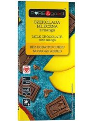 Pure & Good Czekolada Mleczna Z Mango Bez Dodatku Cukru 75G