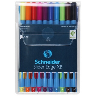 Zestaw Długopisów W Etui Schneider Slider Edge, Xb, 10 Szt., Miks Kolorów