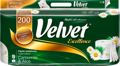 Velvet Excellence Rumianek I Aloes Papier Toaletowy 8 Rolek