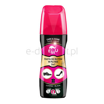 Emu Pasta Do Butów W Płynie 2W1  Czarna 75 Ml