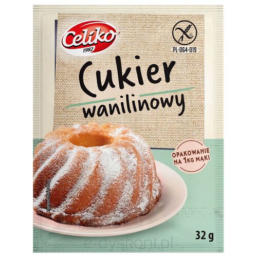 Cukier Wanilinowy Bezglutenowy 32 G - Celiko [BIO]