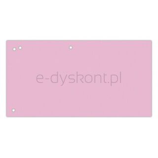 Office Products Przekładki karton, 1/3 A4, 240x105mm, 100szt., różowe