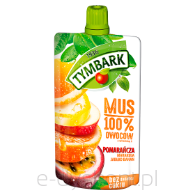 Tymbark Mus 100% Pomarańcza Marakuja Jabłko Banan 120 G