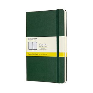 Notes MOLESKINE Classic L (13x21cm), w kratkę, twarda oprawa, myrtle green, 240 stron, zielony