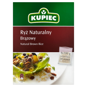 Kupiec Ryż Naturalny Brązowy 4X100 G