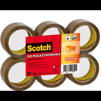 Scotch Taśma pakowa Do Magazynowania, Mocna, Brązowa, 50Mm X 66M, 6 Szt.