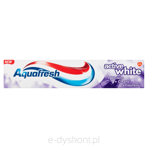 Aquafresh Pasta Do Zębów Active White Wybielająca Przeciw Próchnicy O Potrójnej Formule Działania Z Fluorem 125Ml