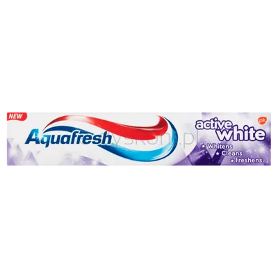 Aquafresh Pasta Do Zębów Active White Wybielająca Przeciw Próchnicy O Potrójnej Formule Działania Z Fluorem 125Ml