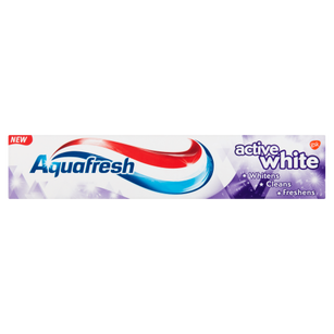 Aquafresh Pasta Do Zębów Active White Wybielająca Przeciw Próchnicy O Potrójnej Formule Działania Z Fluorem 125Ml