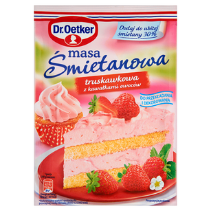 Dr.Oetker Masa Śmietanowa Truskawkowa Z Kawałkami Owoców 89 G