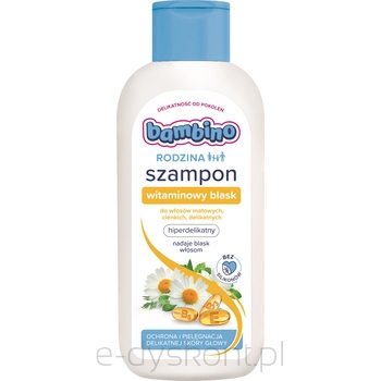 Bambino Rodzina Szampon witaminowy blask hiperdelikatny 400 ml