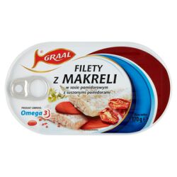 Graal Filety Z Makreli W Sosie Pomidorowym Z PoSuszonymi midorami 170G