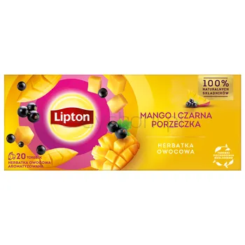Lipton Herbata Fruit Mango I Czarna Porzeczka 20Tb