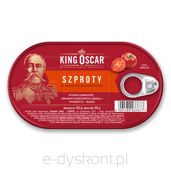 King Oscar Szproty W Sosie Pomidorowym 160G