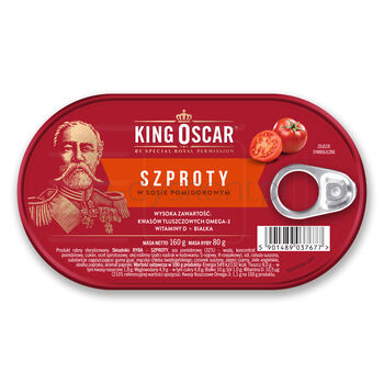 King Oscar Szproty W Sosie Pomidorowym 160G