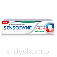 Sensodyne Nadwraz?Liwos?C?  Dzia?Sła Caring Mint Pasta Z Fluorem Do Nadwrażliwych Ze?Bo?W I Dziąseł O Smaku Miętowym, 75 Ml