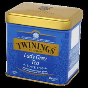 Twinings Herbata Liściasta Czarna Aromatyzowana Lady Grey 100g