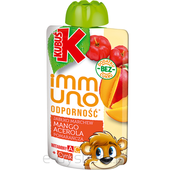 Kubuś Immuno Odporność Mus Mango Acerola 100 G