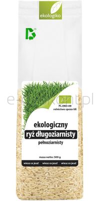 Ekologiko Ryż długoziarnisty pełnoziarnisty BIO 500 g