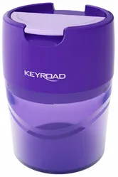 Keyroad Temperówka Robby, aluminiowa, podwójna, z pojemnikiem, pakowane na displayu, mix kolorów