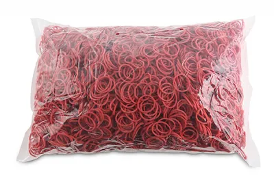 Office Products Gumki recepturki średnica 20mm, 1,5x1,5mm, 60% kauczuku, 1000g, zgrzewka, czerwone 