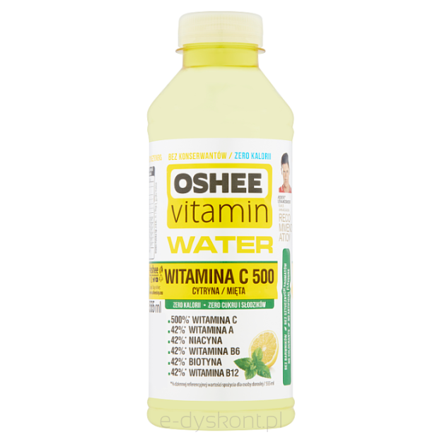Oshee Vitamin Water Napój Niegazowany Cytryna-Mięta 555 Ml 