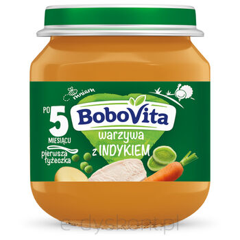 Bobovita Obiadek Warzywa Z Indykiem Po 5 Miesiącu 125G