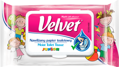 Velvet Junior Nawilżany Papier Toaletowy 42 Sztuki
