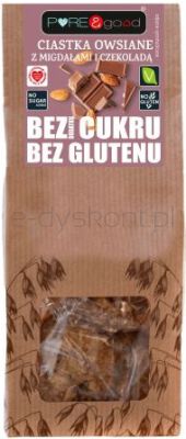 Pure & Good Ciastka Owsiane Z Migdałami I Czekoladą Bezgl.  B/C 150G