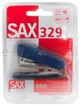 Sax Zszywacz 329, zszywa do 20 kartek, niebieski, zszywki GRATIS - 2
