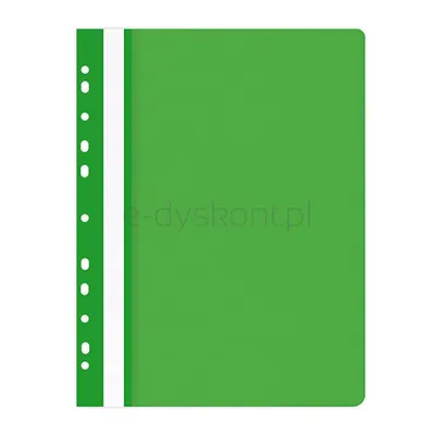 Office Products Skoroszyt, PP, A4, miękki, 100/170mikr., wpinany, zielony