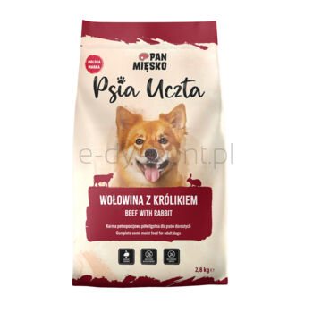 Pan Mięsko Psia Uczta Wołowina z królikiem 2,8 kg