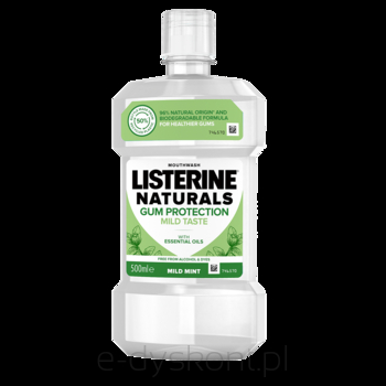 Listerine Płyn Do Płukania Jamy Ustnej Naturals Gum Protection  Mild Taste 500 Ml