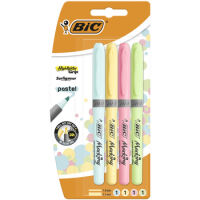 Bic Zakreślacze Highlighter Grip Pastel miks kolorów Blister 4 sztuki