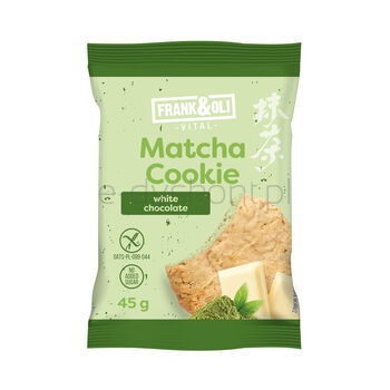 Frank&Oli Ciastko bezglutenowe matcha - biała czekolada - (45g)