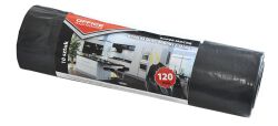 Office Products Worki na śmieci domowe z taśmą super mocne (LDPE), 120l, 10szt., czarne