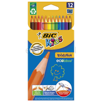 Bic kredki Kids Eco Evolution ołówkowe opak. 12 szt.