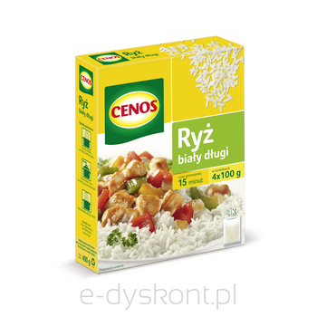 Cenos Ryż biały długi 4 x 100 g 