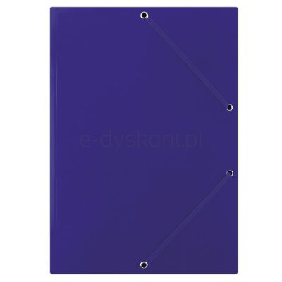 Donau Teczka Z Gumką Karton, A4, 400Gsm, 3-Skrz., Niebieska 