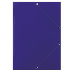 Donau Teczka Z Gumką Karton, A4, 400Gsm, 3-Skrz., Niebieska 