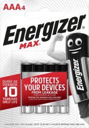 Energizer Bateria Max, AAA, LR03, 1,5V, 4szt.