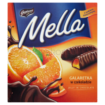Goplana Mella Galaretka w czekoladzie o smaku pomarańczowym 190 g