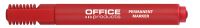 Office Products Marker permanentny ścięty, 1-5mm (linia), czerwony [BIURO]