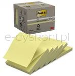 Ekologiczne Post-It Karteczki Samoprzylepnez-Notes (R330-1B), 76X76Mm, 6 Bl. X 100 Kart., Żółte  - 2