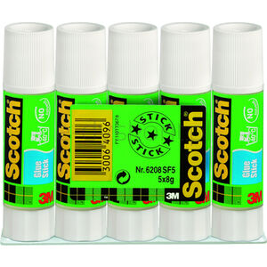 Scotch Klej Office  W Sztyfcie  8G ( Zgrzewka 5 Sztuk)