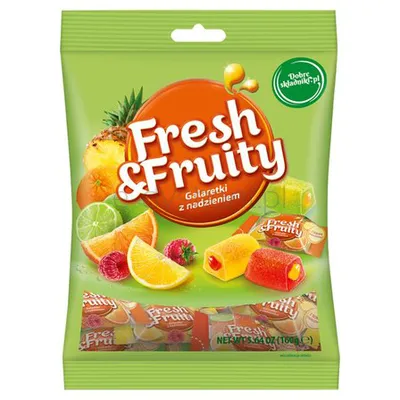 Cukierki Galaretki Fresh&Fruity 160G Wawel