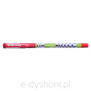 Długopis żelowo-fluidowy Q-CONNECT 0,5mm, czerwony