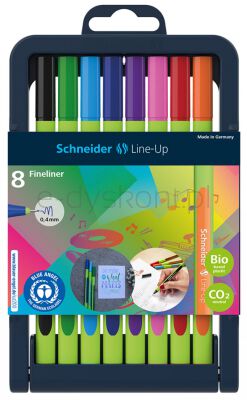 Schneider Zestaw Cienkopisów Line-Up, 0,4Mm, Stojak, 8 Szt., Miks Kolorów 
