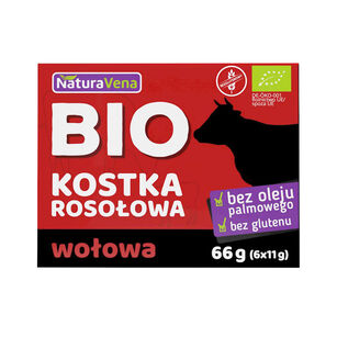 Bulion - Kostki Wołowe Bezglutenowe Bio (6 X 11 G) 66 G - Naturavena [BIO]