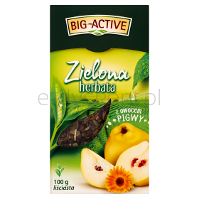 Big Active Herbata Zielona Z Owocem Pigwy Liściasta 100G